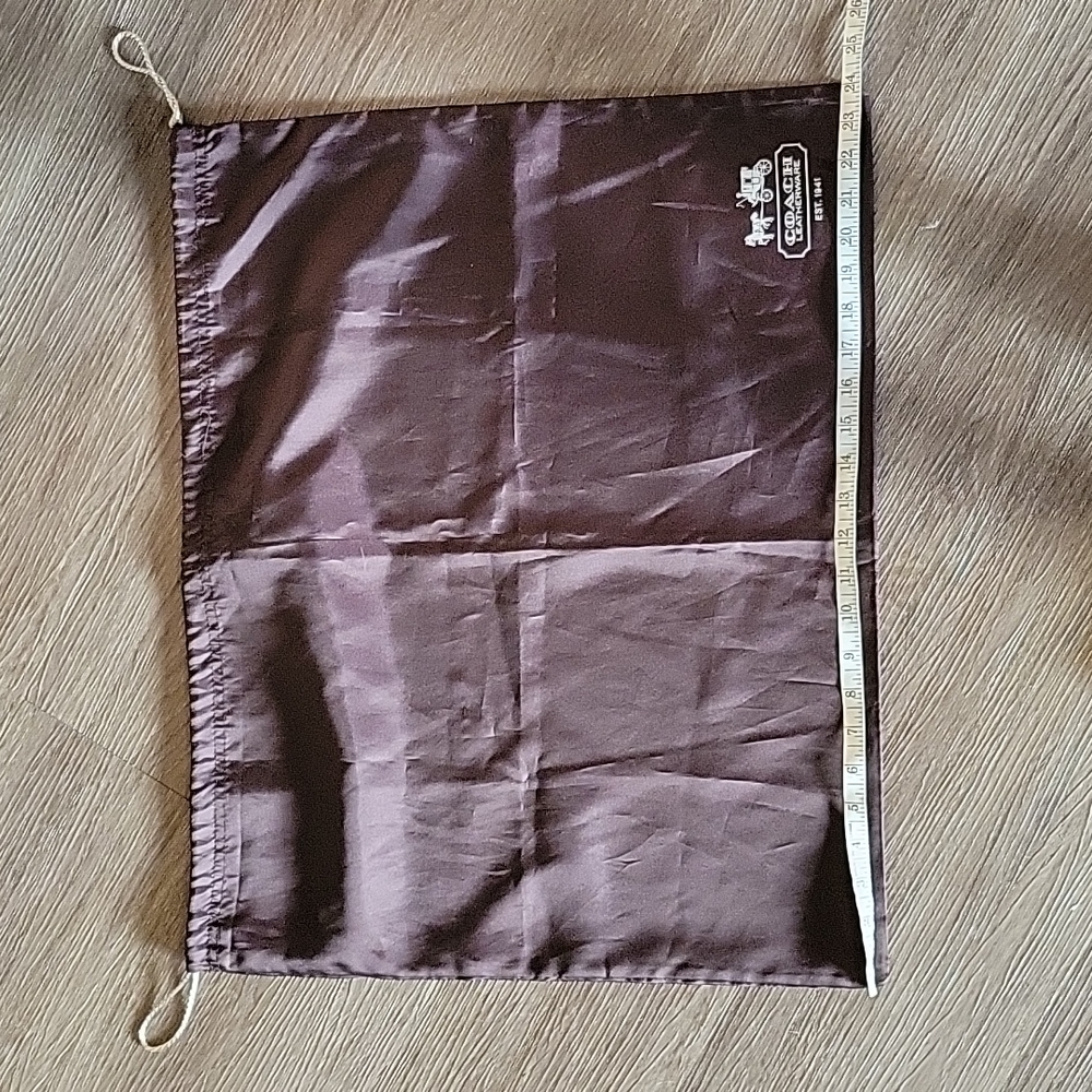 Brown satin Coach duster bag-new